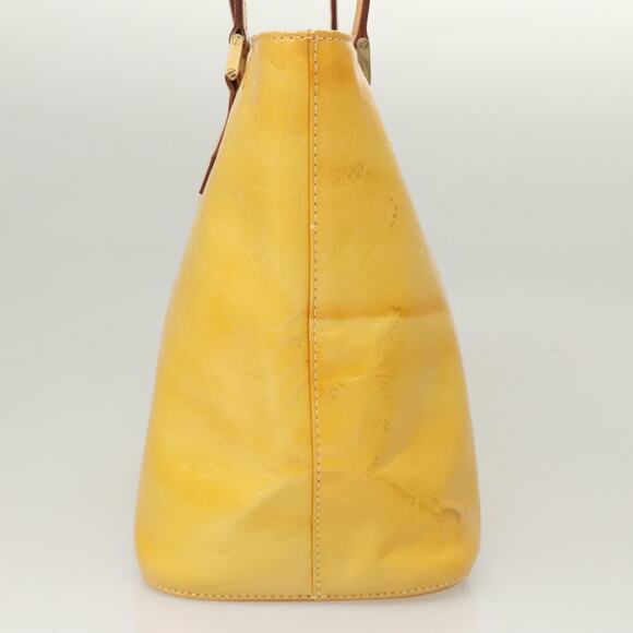 LOUIS VUITTON Monogram Vernis Houston Hand Bag Lime Yellow M91055 - Picture 5 of 13